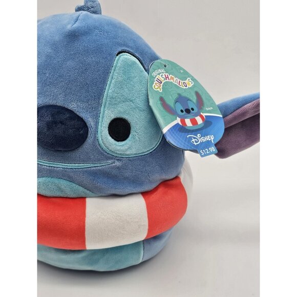 Squishmallows Disney Lilo & Stitch Pool Swim Tube 2024 Blue Plush Plushie Toy 9" - Picture 2 of 12